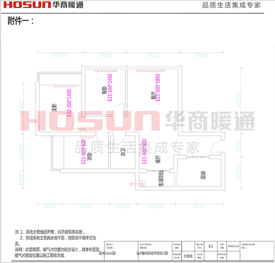 藍光COCO國際明裝暖氣片